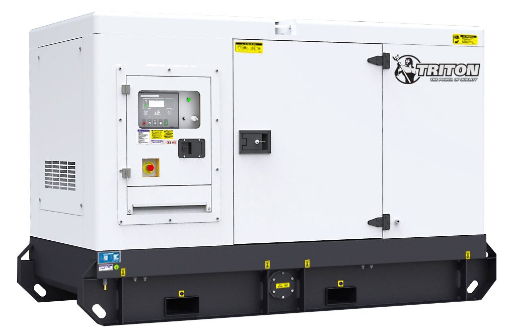 Enclosed 55 kW diesel generator unit